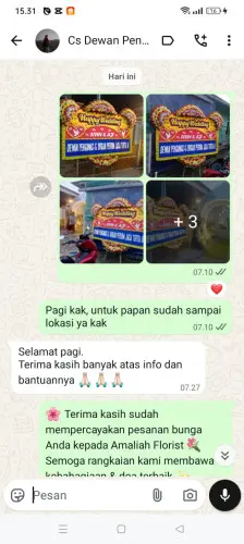Testimonial Papan Bunga Pernikahan grand heaven